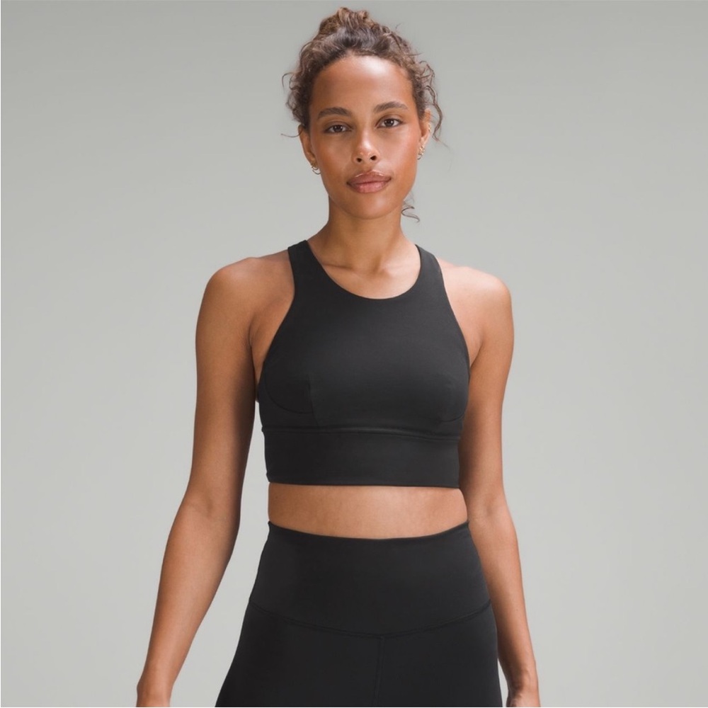 NWT Black Lululemon Wunder Train Bra